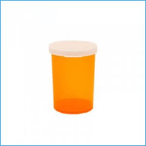 Amber Snap Cap Medicine Bottle