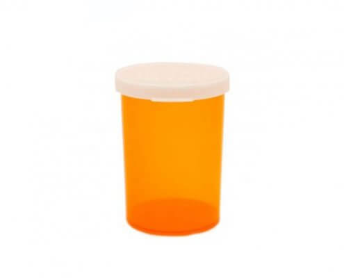 Amber Snap Cap Medicine Bottle