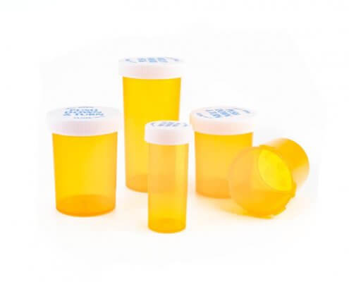 6DR To 60DR Plastic Child Resistant Cap Vial