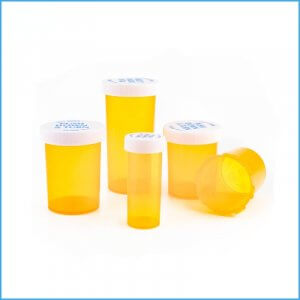 6DR To 60DR Plastic Child Resistant Cap Vial