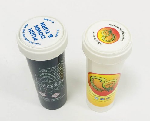 Plastic Vial With Reversible Cap