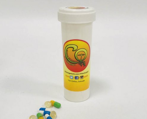 Plastic Vial With Reversible Cap