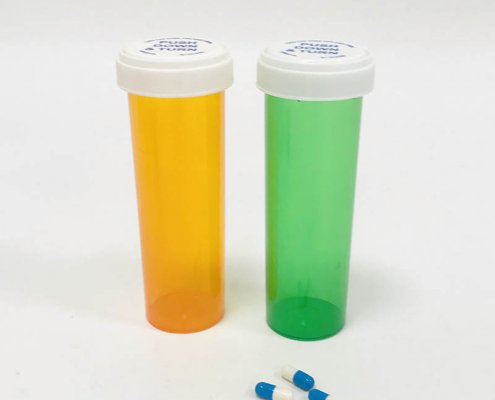 Dual Purpose Reversible Cap Prescription Vials