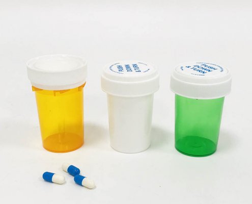 Dual Purpose Reversible Cap Prescription Vials