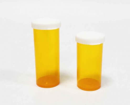 Amber Snap Cap Medicine Bottle