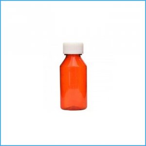 Amber Color Oval RX Bottles With Child-Resistant Caps